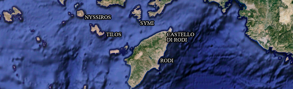 La zona degli scontri tra Kamal Alì e i cavalieri di Rodi