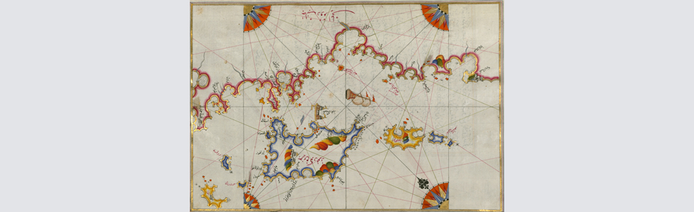 Corfù e Paxos nella mappa di Piri Reis del 1513