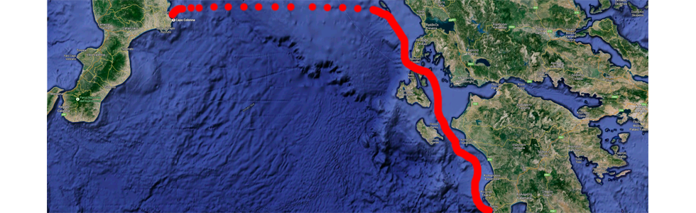 Mappa del mar Jonio