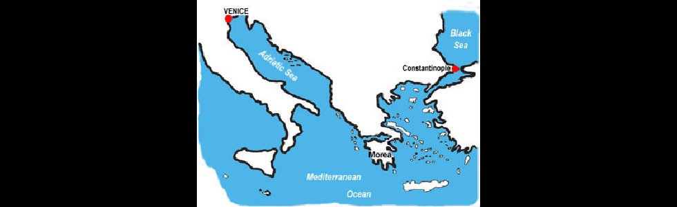 La morea, appena strappata dal Sultano ai Veneziani