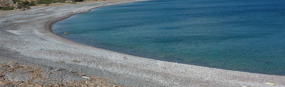 Un tratto di costa a sud di Rodi, la zona più accessibile per i corsari turchi