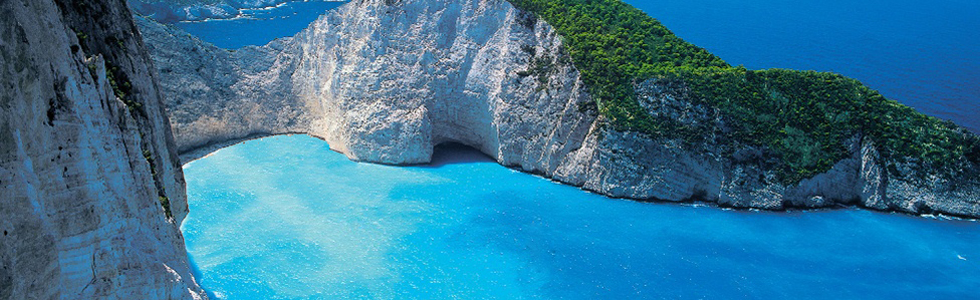 Una famosa insenatura sulla costa orientale di Zante, come appariva all'epoca